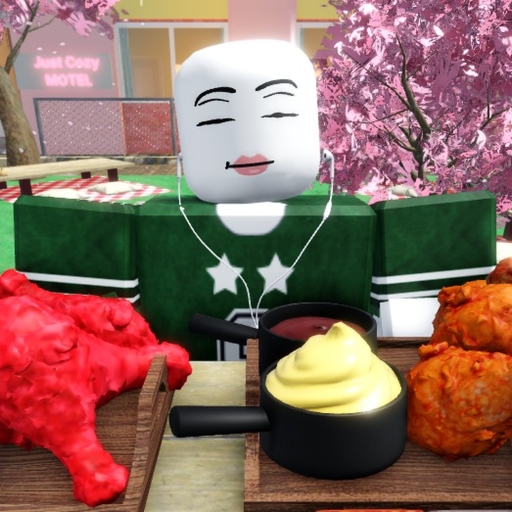 Mukbang Game Roblox game thumbnail showing Mukbang Corner
